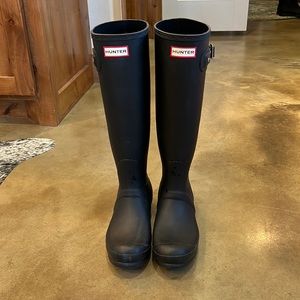 Hunter Original Tall Rainboot, Black, Size 8